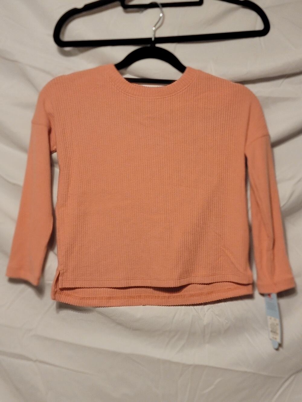 Cat and Jack Dusty Coral Ribbed Long Sleeve 5T